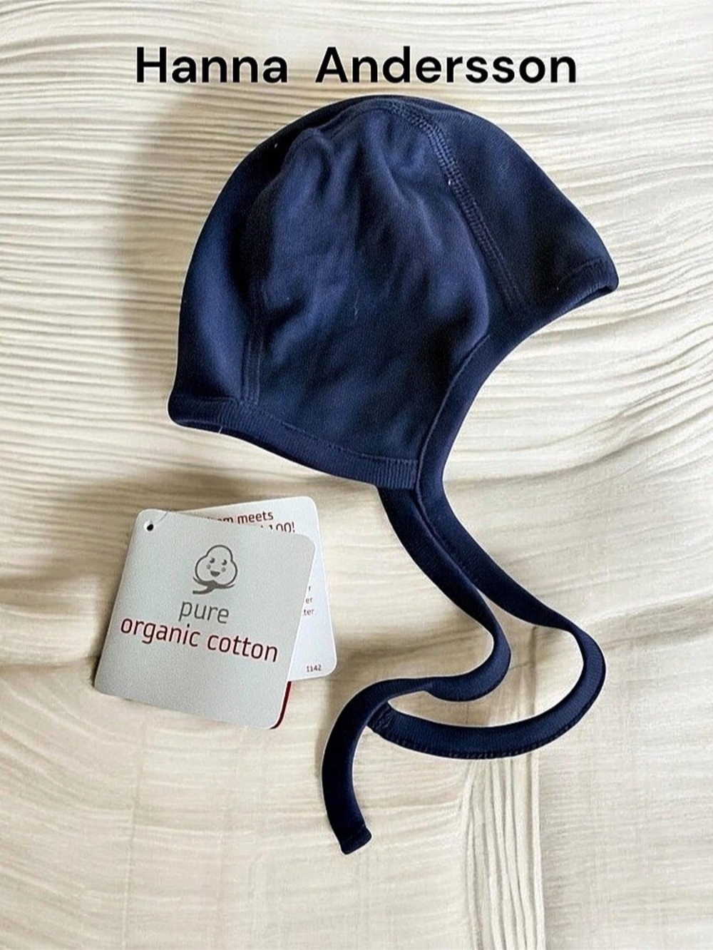 Hanna Andersson Organic Cotton Pilot Cap Blue Xxs